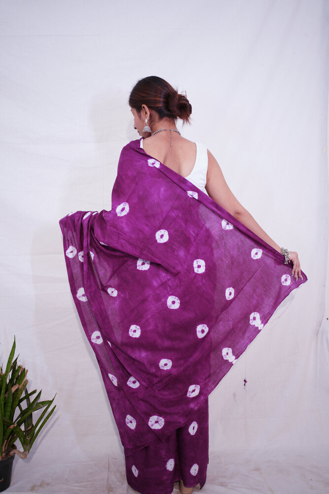 Shibori Cotton Saree