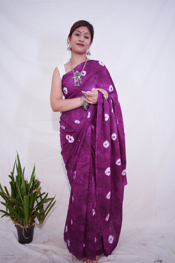 Shibori Cotton Saree