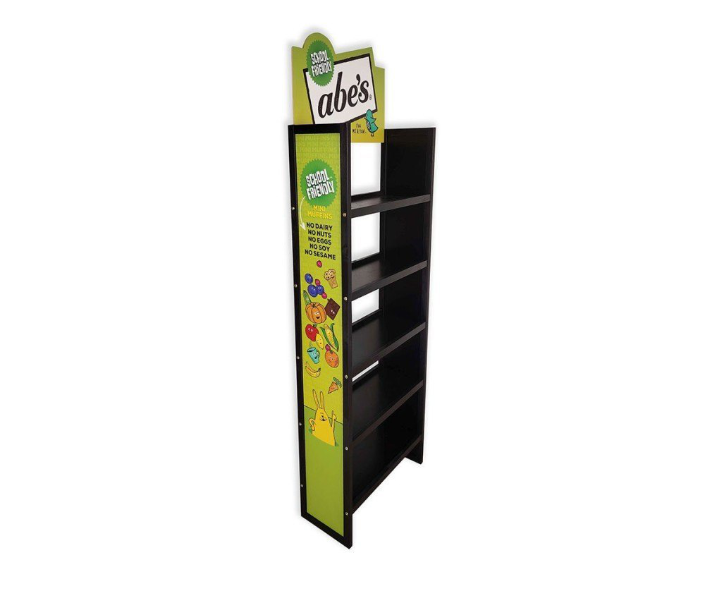 Beverage Display Rack - Wood Finish, 60x24x18 Inches, Elegant Black Color | Versatile Design, Space-saving Arrangement, Easy Assembly
