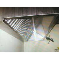 Ss Exhaust Hood - Stainless Steel, Standard Size, 220-240 Volt, Vented Exhaust System | Cone Filter, Plain Pipe Surface For Efficient Air Flow