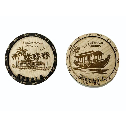 Wooden Round Fridge Magnet