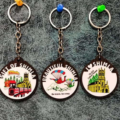 Wooden Printed Keychain