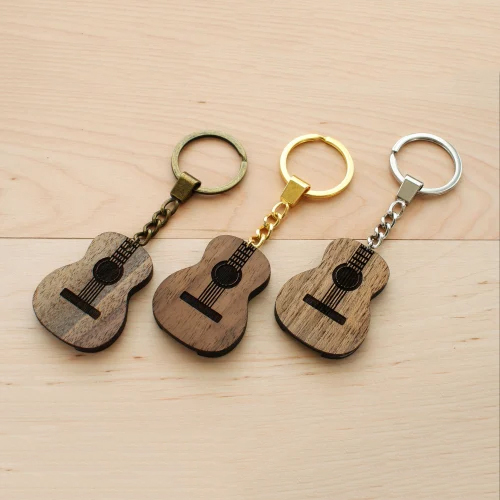 Designer Wooden Keychain - Color: Brown