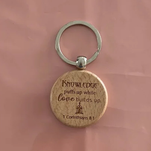 Inspirational Quotes Wooden Keychain