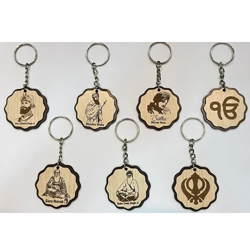 Modern Wooden Keychain
