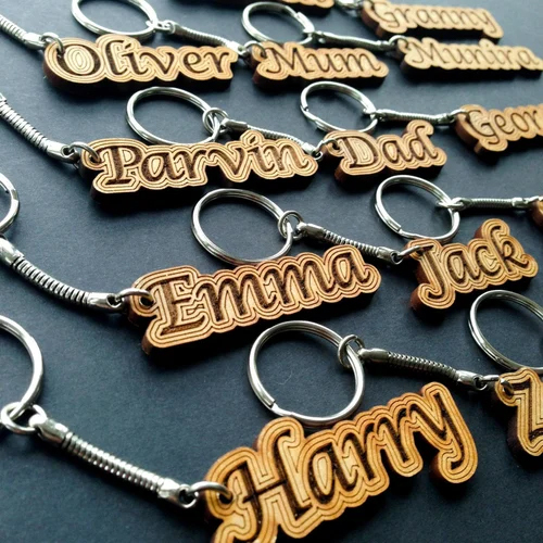 Customized Weathering Wooden Keychain