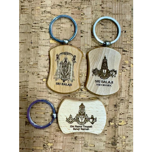 3 mm Wooden Promotional Keychain
