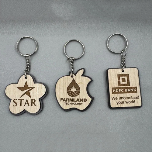 Promotional Corporate Keychain - Color: Brown