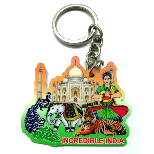 Metal Acrylic Keychain - Color: Multicolor