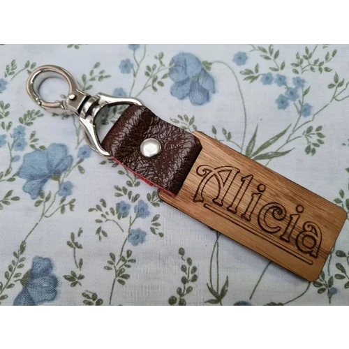 Mdf Sublimation Keychain - Color: Brown