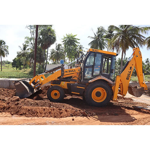 Bull Super Smart Sd76Hp Backhoe Loader, ,2 Wheel Drive - Color: Yellow & Black