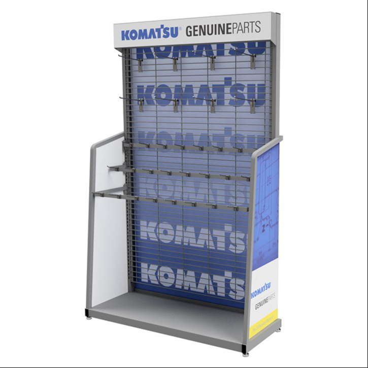 Gang Hook Display Rack - Metal Frame, 40x72 Inches, Sleek Silver Finish | Ideal For Retail Use, Versatile Hook Design, Sturdy & Durable