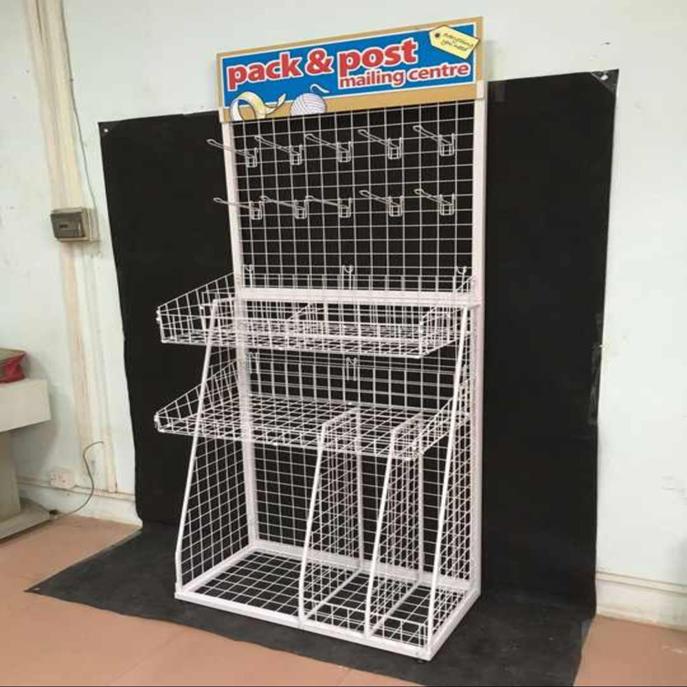 Gang Hook Display Rack - Metal Frame, 40x72 Inches, Sleek Silver Finish | Ideal For Retail Use, Versatile Hook Design, Sturdy & Durable