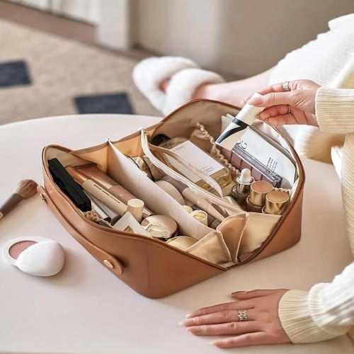 Brown Cosmetic Bag