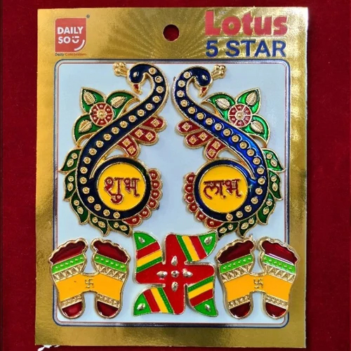 Acrylic Shubh Labh Sticker - Color: Transparent