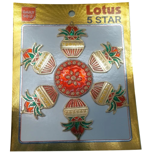 6x6 Meenakari Rangoli
