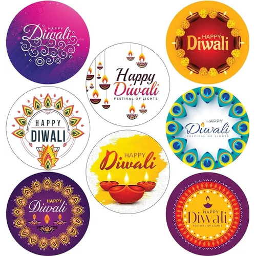 Diwali Decoration Sticker - Color: Multicolor