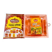 Mandir Puja Samagri - Wood, Medium Size | Brown Color, Lightweight, Recyclable, Temple Theme Design