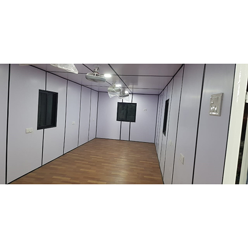 Modular Portable Cabin - High-quality Steel, 8-10 Ft Height, White Exterior | Galvanized Iron Walls, Mild Steel Roof, Sliding Windows, Insulated Flooring Options