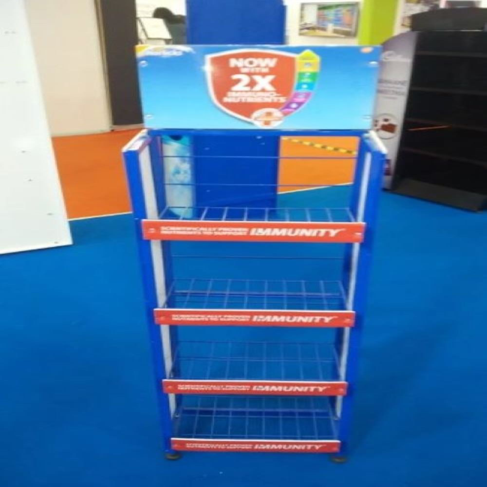 Metal Display Stand - High-quality Metal, Multi-shelf Design , Durable Structure For Organized Product Presentation And Enhanced Visibility