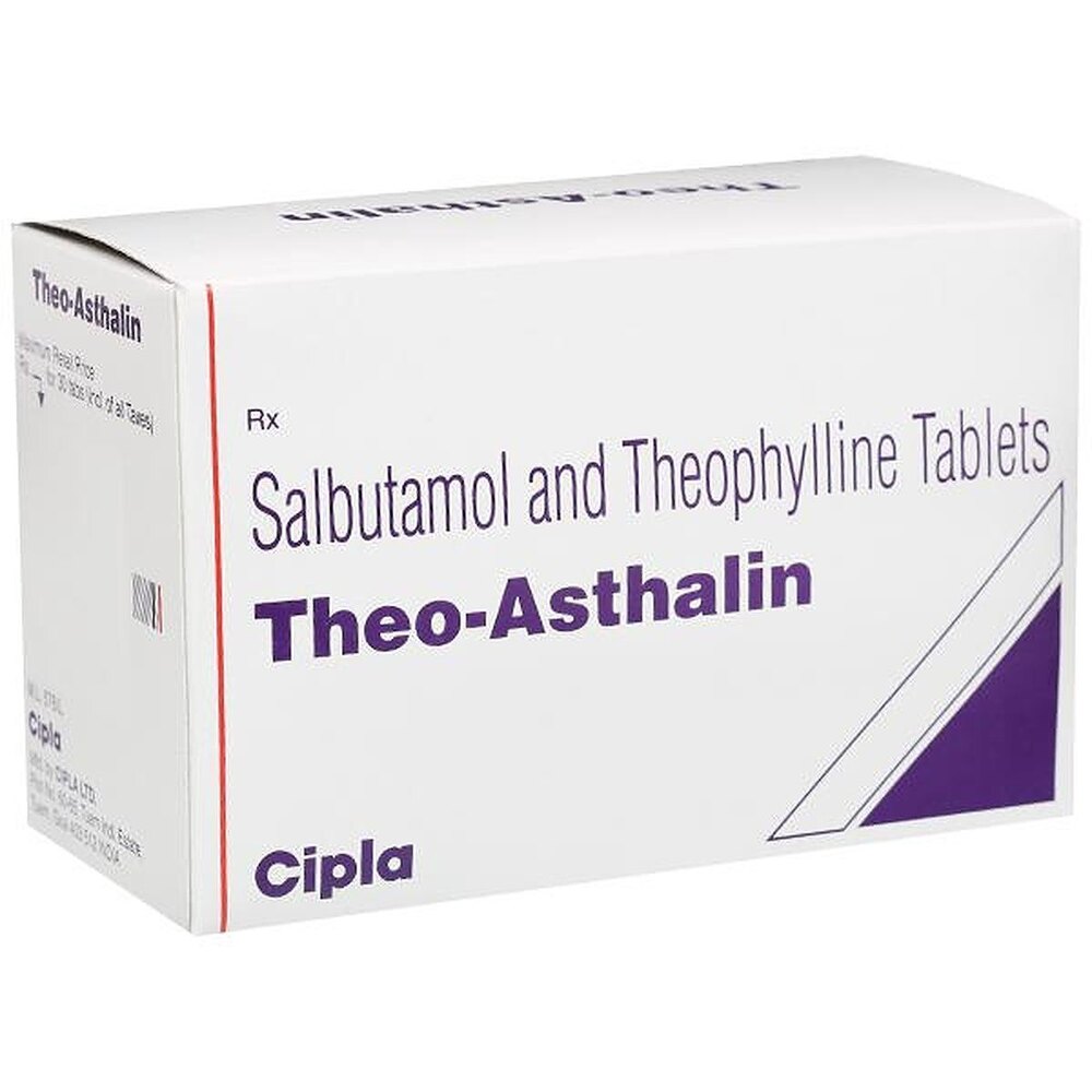 Theophylline & Salbutamol Tablets 100/2mg