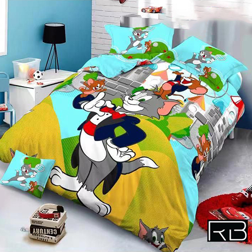 Tom ANd Jerry Cartoon Print Bedsheet