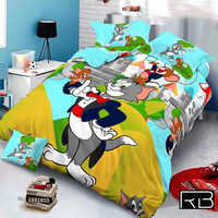 Tom ANd Jerry Cartoon Print Bedsheet