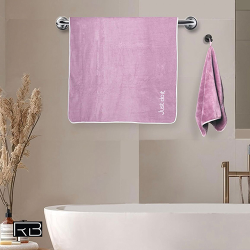 Purple Color Cotton Towel - Age Group: Adults