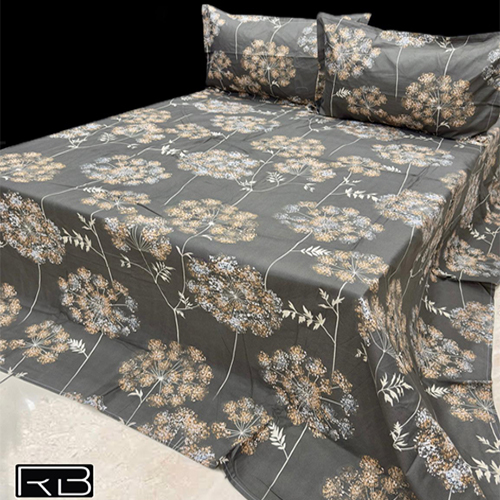 Printed Glace Cotton Bedsheet - Color: Different Available