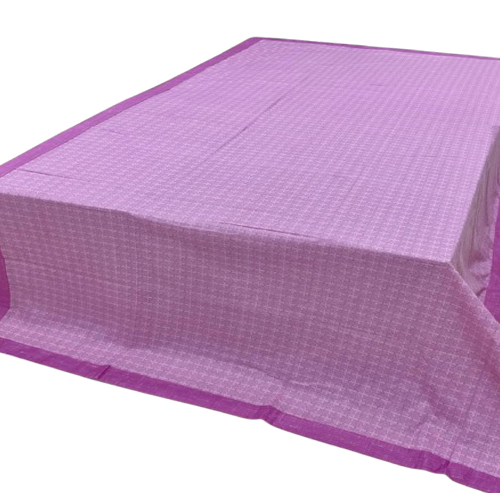 Digital Check Premium Pure Cotton Purple Topsheet