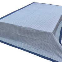 Digital Check Premium Pure Cotton Blue Color  Topsheet