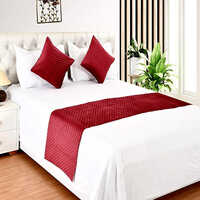 Quited Velvet Bed Runner And Cushion Set