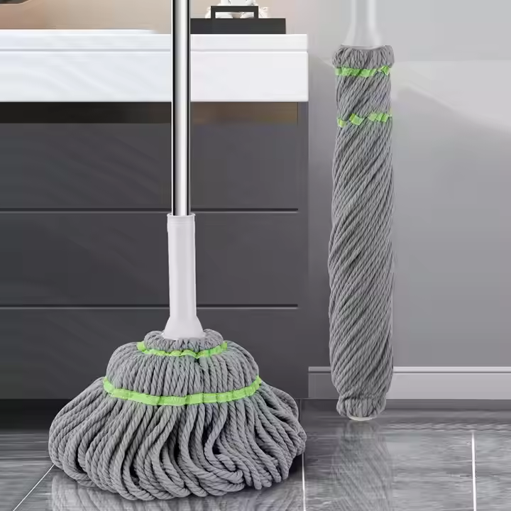 Twist Floor Cleaning Mop - Stainless Steel & Microfiber, Different Sizes Available, Durable Design For Industrial And Home Use