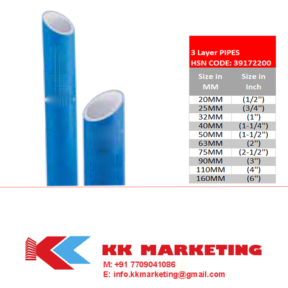 50mm Ppr Round Pipe - Color: Blue