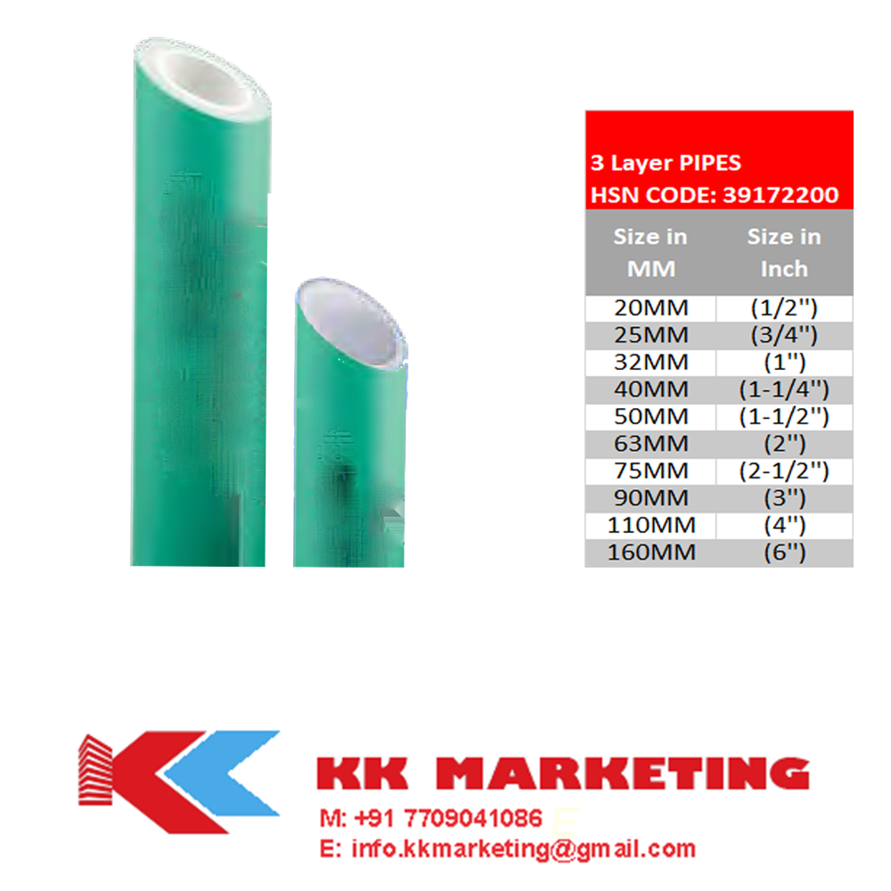 160mm Ppr Pipes - Color: Green And Blue