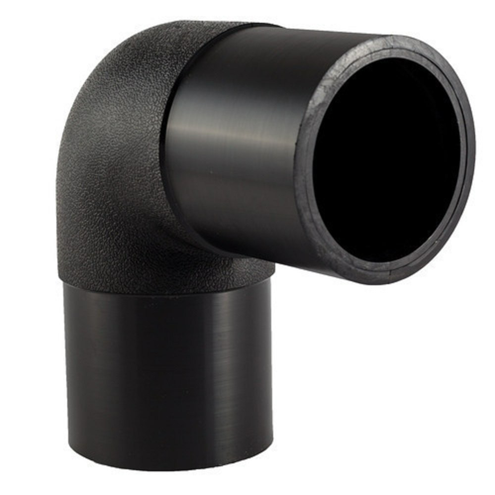 Hdpe Elbow - 110mm Diameter Black Galvanized Finish | Pe63 Pe80 Pe100 Welded Connection Warranty Included