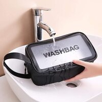 Plain Black Wash Bag
