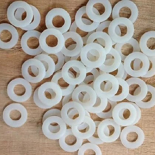 Plastic Moulded Nylon Washer - Color: White