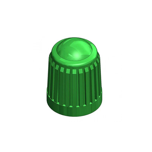 Plastic Moulded Tyre Valve Cap - Color: Green