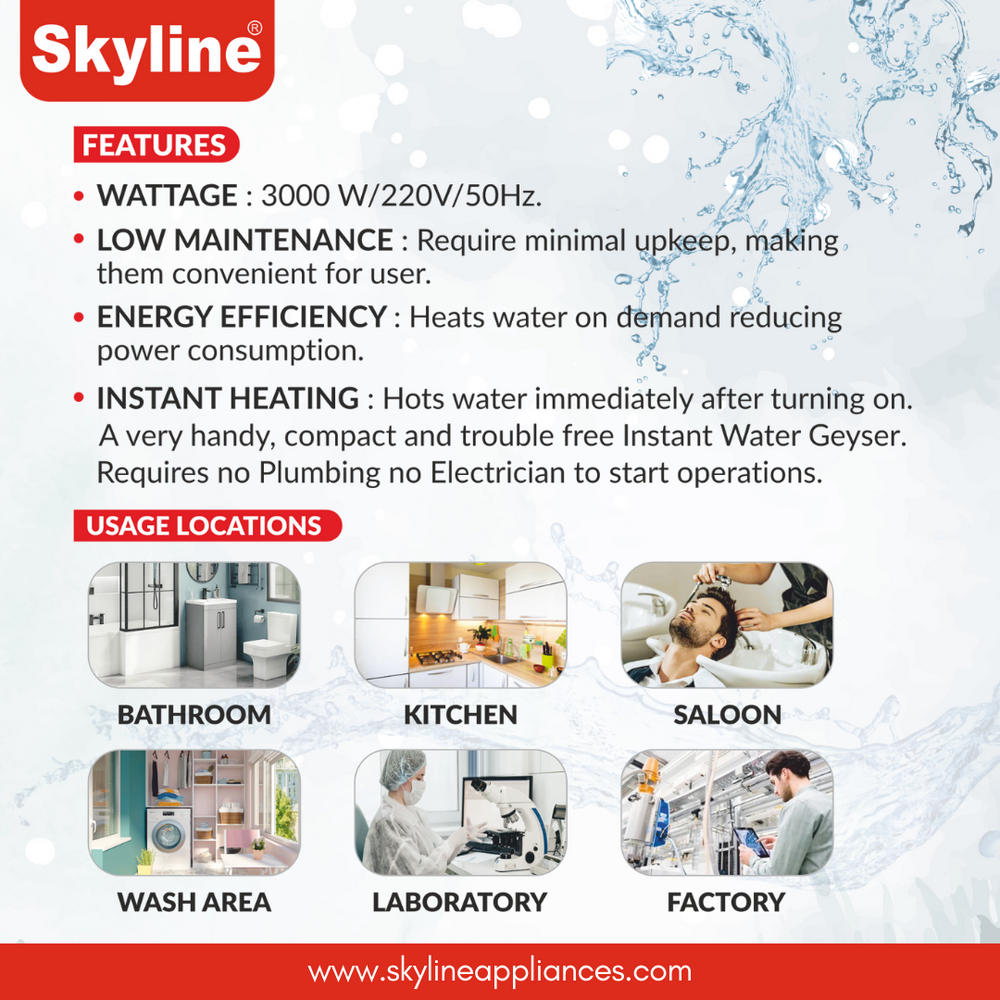 Portable Geyser - Color: White