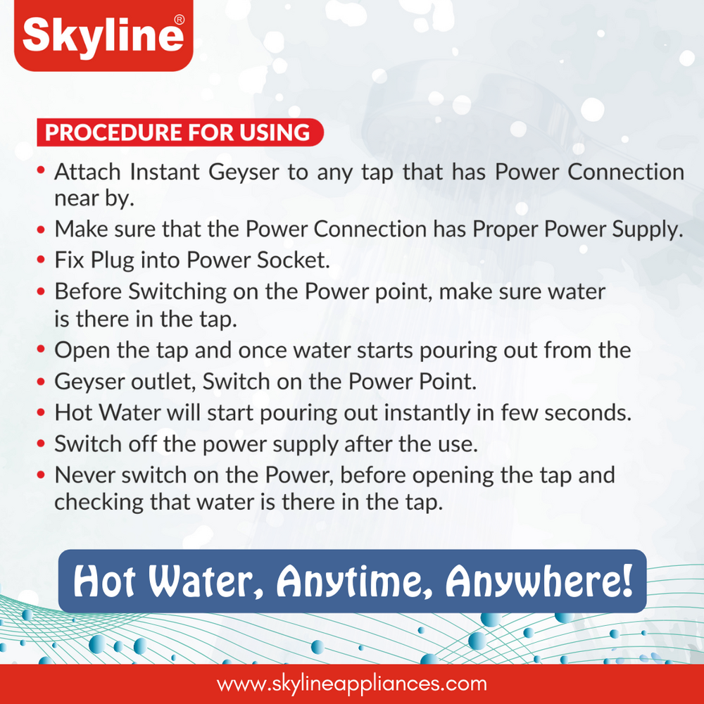 Portable Geyser - Color: White