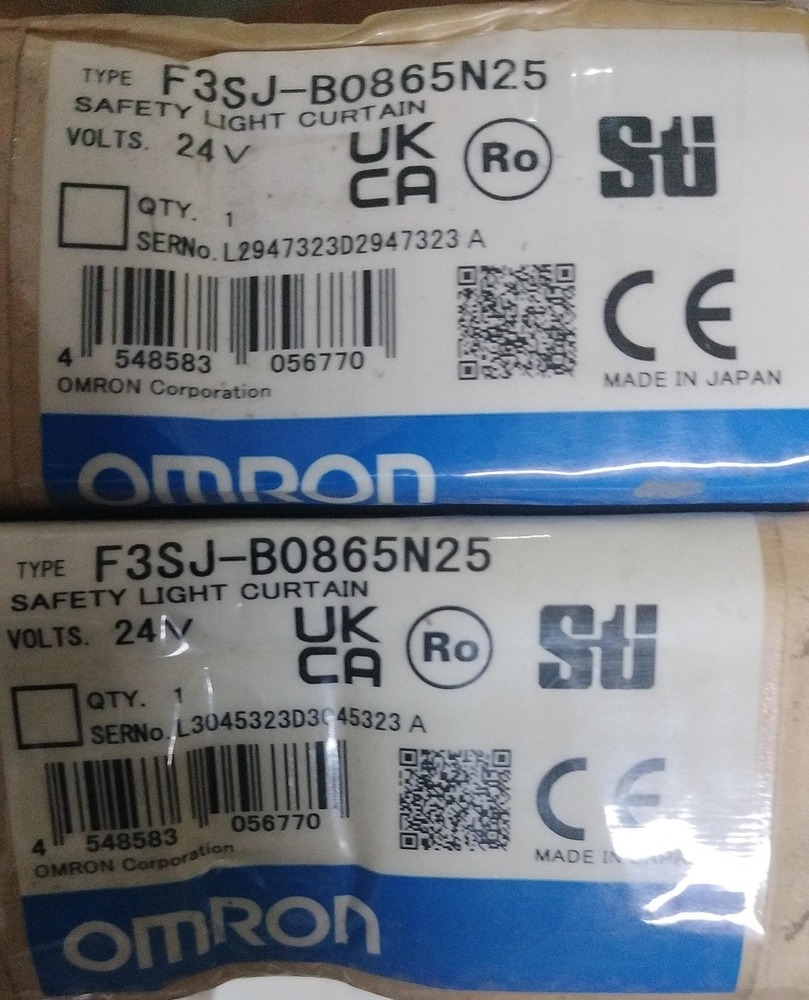 OMRON SAFETY LIGHT CURTAIN, F3SJ-B0865N25