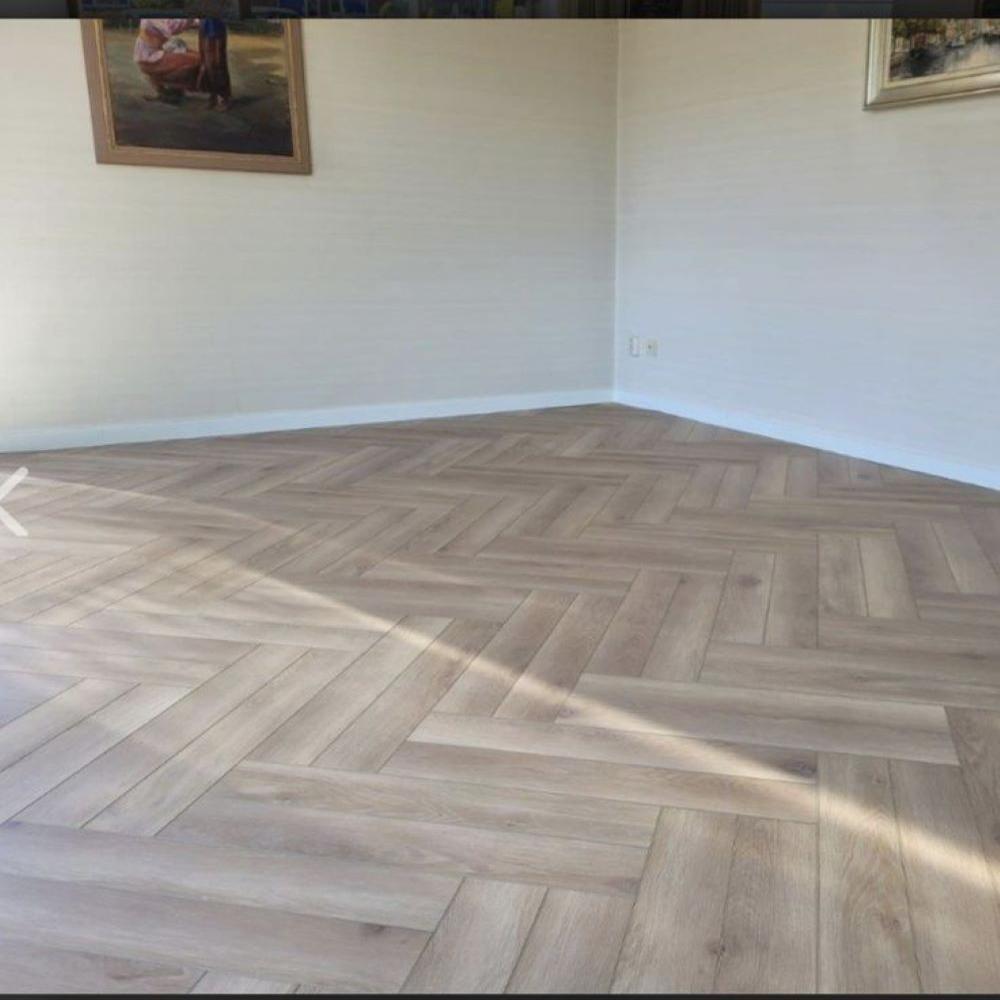 Custom Engraved Wood Flooring - Color: Brown