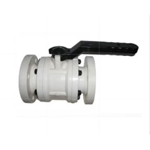 Flange End Pp Ball Valves - Color: White