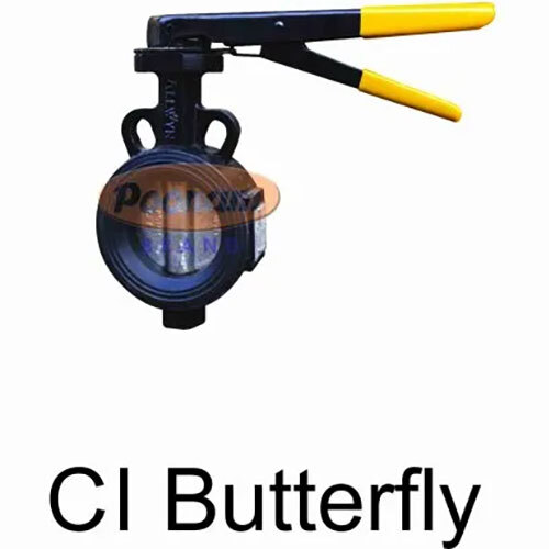 Ci Butterfly Valve - Color: Black