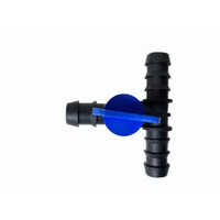 Plastic Tee Cock 16mm - Pp And Other Materials, 16mm Diameter, Black Color | Ideal For Agricultural Applications