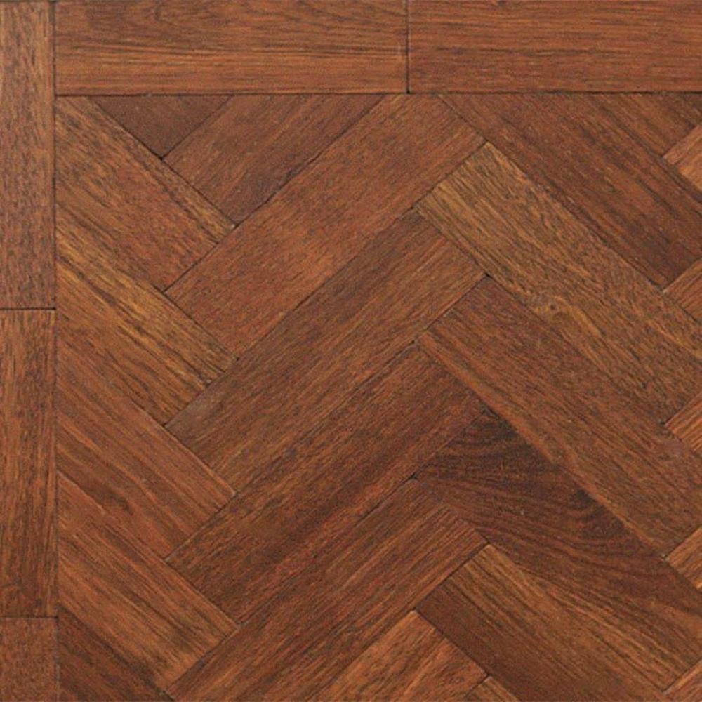 Herringbone Oak Parquet Flooring - Color: Dark Brown