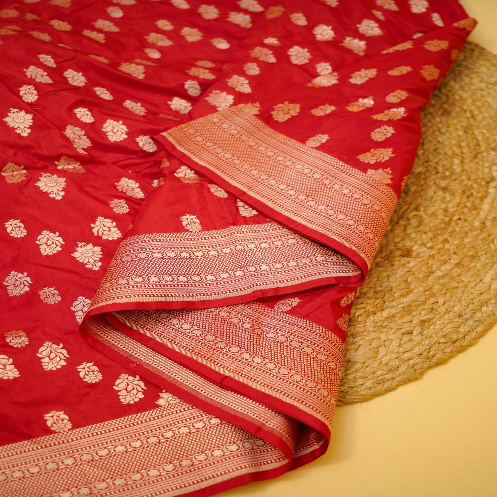 100% Banarsi katan silk cut work saree