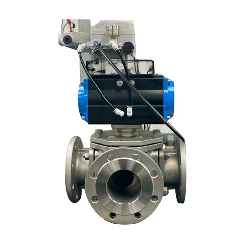 Ss 304 Three Way Ball Valve - Color: Silver