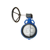 Gear Operated Butterfly Valve - Color: Blue & Black